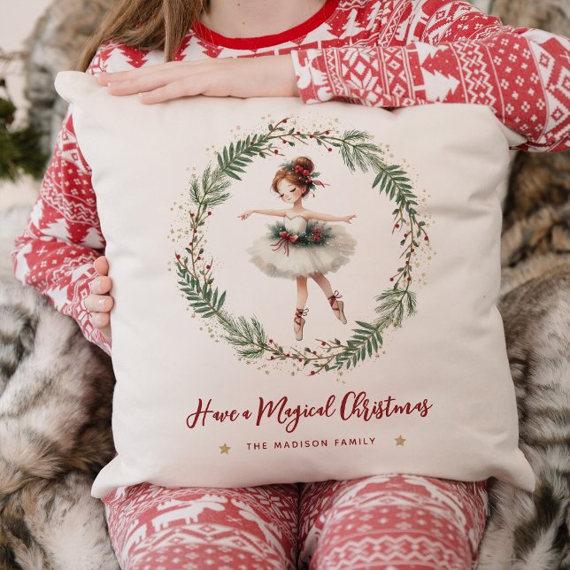 Cute Festive Magical Christmas Ballerina Cushion (Creator Uploaded)