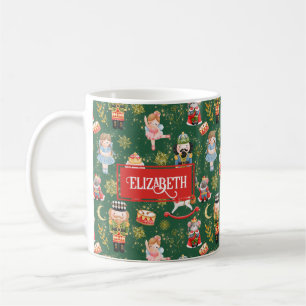 Cute Festive Nutcracker Ballet Characters Name Coffee Mug