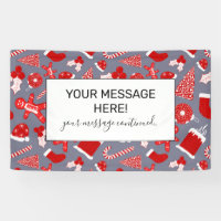 Cute Festive Red Illustrations Christmas Pattern