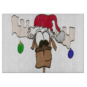 Cute Festive Reindeer Cutting Board