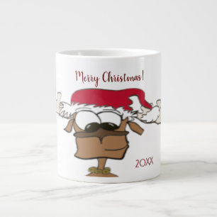 Cute Festive Reindeer Large Coffee Mug
