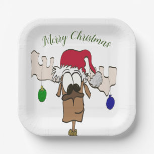 Cute Festive Reindeer  Paper Plate