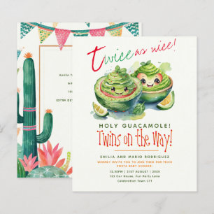 Cute Fiesta Avocado Guac TWINS Baby Shower BUDGET