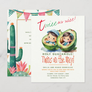 Cute Fiesta Avocado TWIN GIRL and BOY Baby Shower