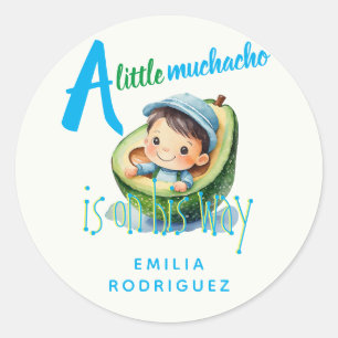 Cute Fiesta Boy Baby Shower Muchacho Favours Gift Classic Round Sticker