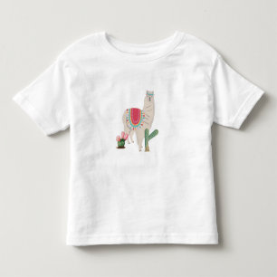 Cute Fiesta Llama & Cactus  Toddler T-Shirt