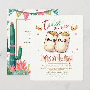 Cute Fiesta TWINS Baby Shower BURRITOS