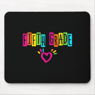 Cute Fifth Grade Heart First Day Of School Girls B Mouse Mat