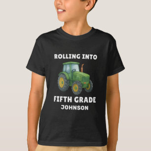 Cute Fifth Grade Tractor Back to School  T-Shirt
