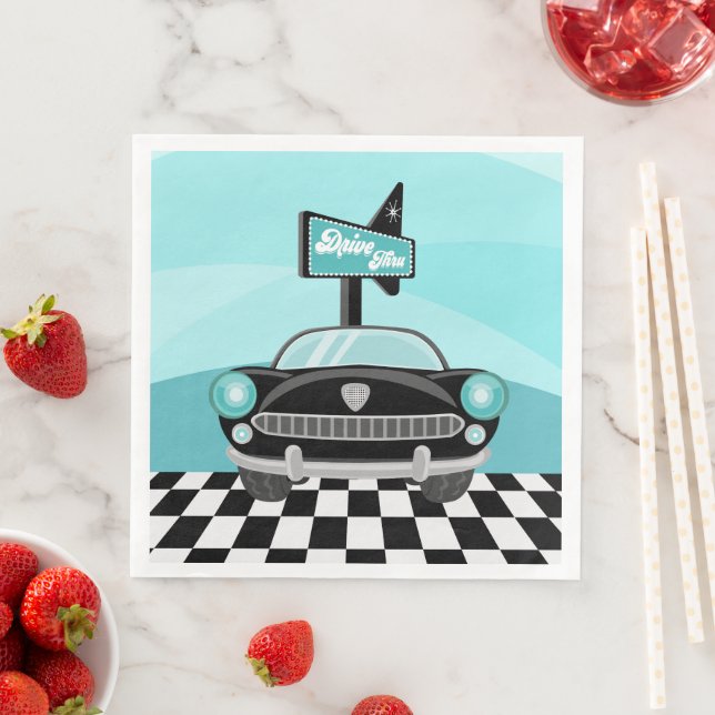 Cute Fifties Diner party Napkin (Insitu)