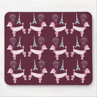 Cute Fifties Paris Poodles Mouse Mat