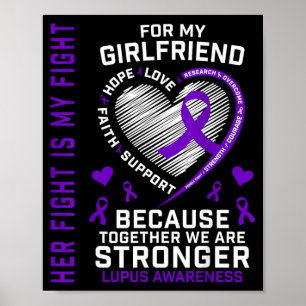 Cute Fight Is Fight Girlfriend Lupus Awareness Poster