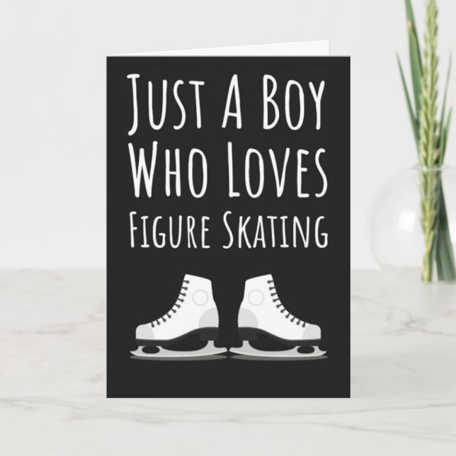 Cute Figure Skating Cards For Baby Boys Kids (Front)