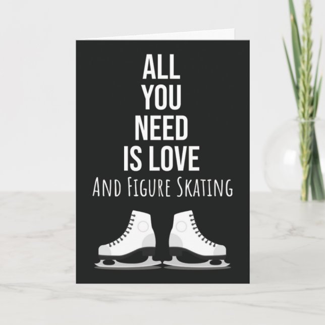 Cute Figure Skating Cards Skater Winter Sports Ice (Front)