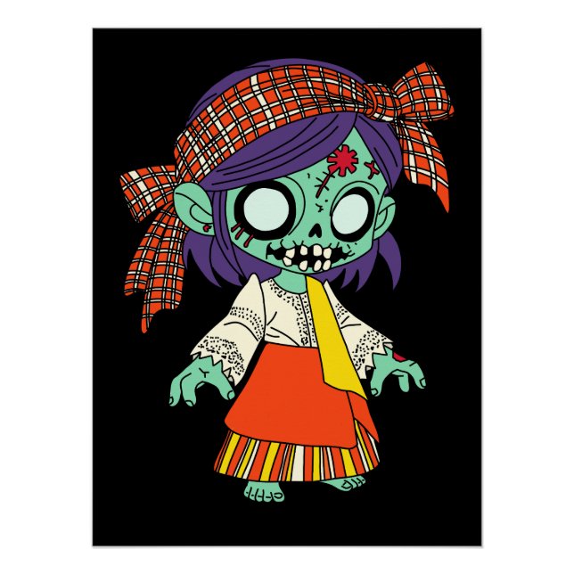 Cute Filipino Zombie Poster (Front)