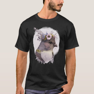 Cute Finch Bird Flower Crown Pet Birds T-Shirt