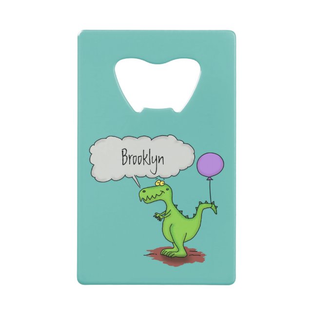 Cute fire breathing green funny dragon cartoon (Front)