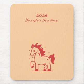 Cute Fire Horse Mouse Mat