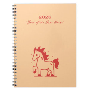 Cute Fire Horse Notebook