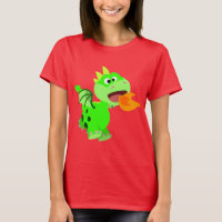 Cute Fire-Spitting Cartoon Baby Dragon