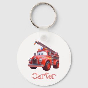 Cute fire truck key ring