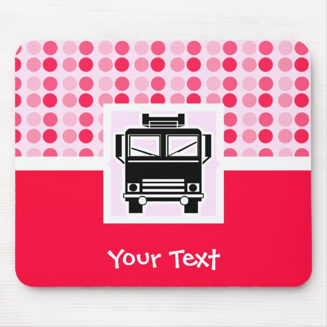 Cute Fire Truck Mouse Mat (Front)