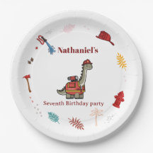 Cute Firefighter Dinosaur roar and rescue Birthday