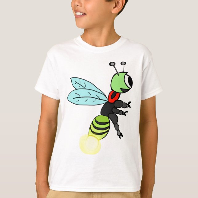 Cute Firefly Flying T-Shirt (Front)