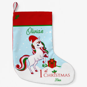  Cute First Christmas Unicorn  Small Christmas Stocking