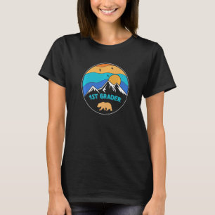 Cute First Day Back To School Sunset 1st Grader T-Shirt