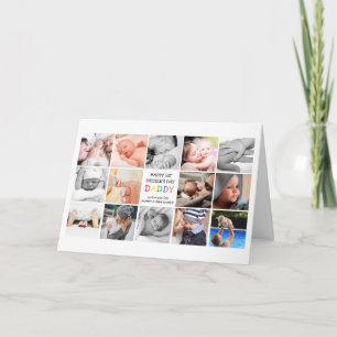 Cute First Father's Day Daddy   Photo Collage Card