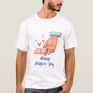 Cute First Father's Day Hand Holding Minimalist T- T-Shirt
