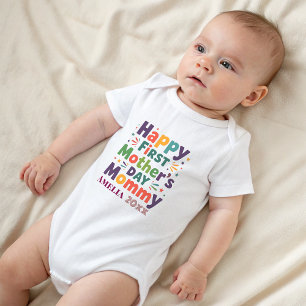 Cute First Mother's Day Baby mummy Bodysuit