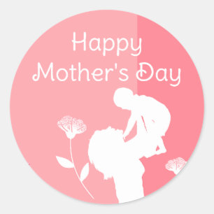 Cute First Mother's Day Classic Round Sticker