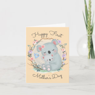 Cute First Mother's Day Folded Greeting Card