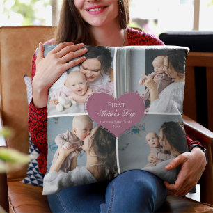 Cute First Mother's Day Gift   Photo Collage Cushion