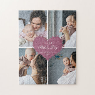 Cute First Mother's Day Gift | Photo Collage Jigsaw Puzzle