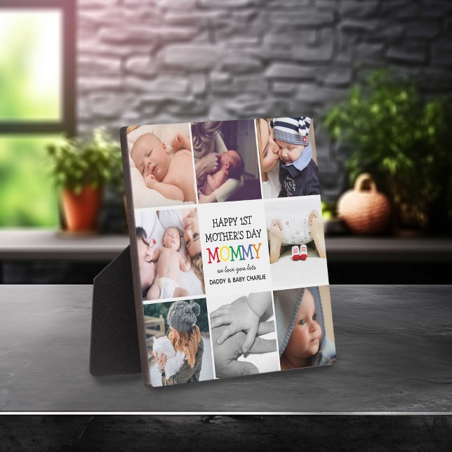 Cute First Mother's Day Mummy | Photo Collage Plaque (Creator Uploaded)