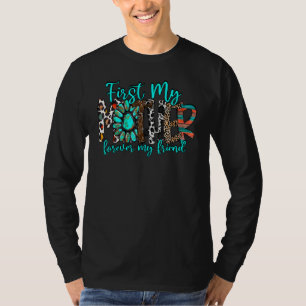 Cute First My Mother Forever My Friend Leopard Mot T-Shirt