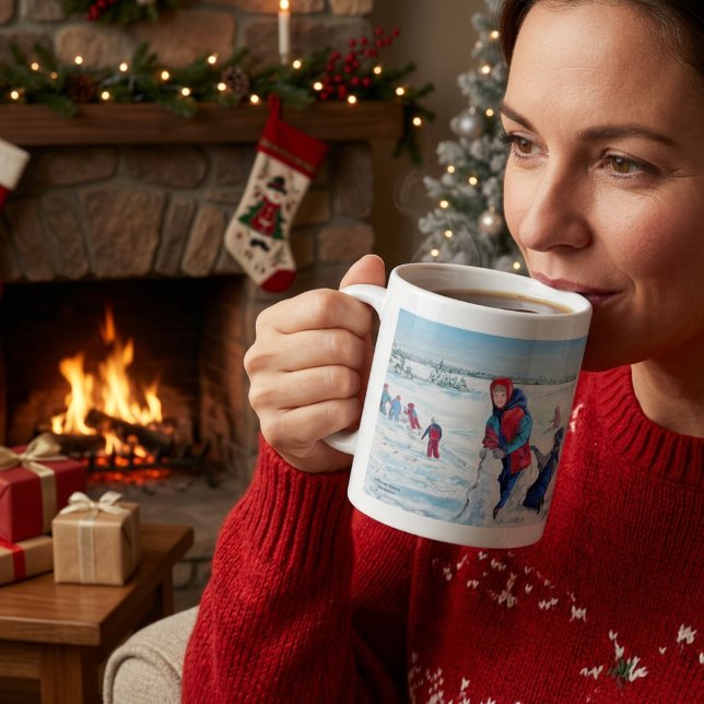 Cute First Snowfall Winter Scene Coffee Mug (Creator Uploaded)
