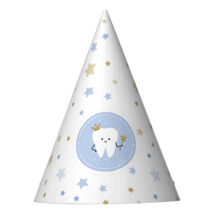Cute first tooth party hat with stars