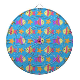 Cute Fish And Starfish Pattern Dartboard
