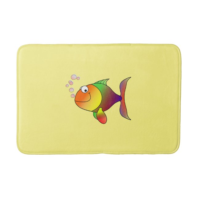 Cute fish bath matt bath mat (Front)