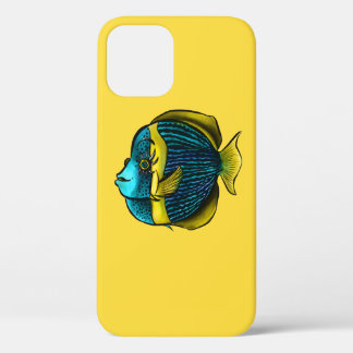 Cute Fish Blue Yellow Kids iPhone 12 Case