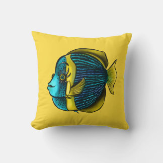 Cute Fish Blue Yellow Kids Cushion