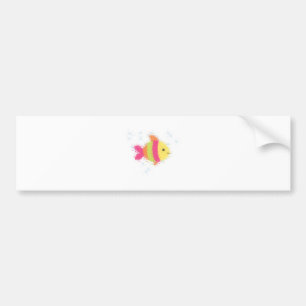 Cute Fish Cartoon Bumper Sticker