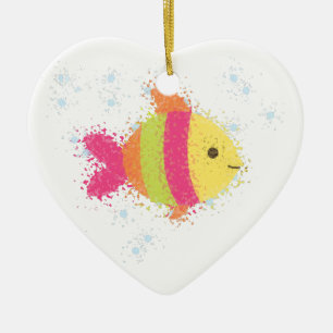 Cute Fish Cartoon Ceramic Tree Decoration