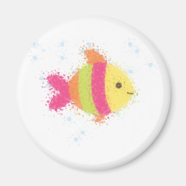 Cute Fish Cartoon Magnet (Front)