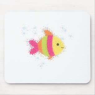 Cute Fish Cartoon Mouse Mat