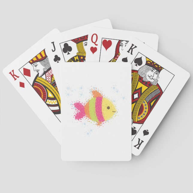 Cute Fish Cartoon Playing Cards (Back)